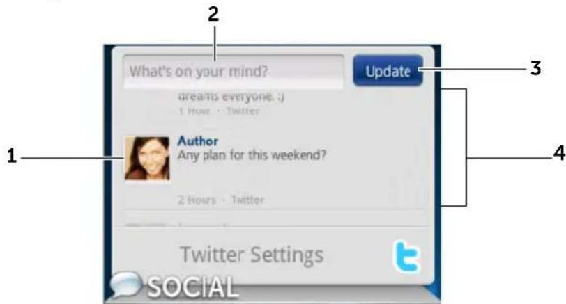DELL Streak 5 - So verwenden Sie das Stage-Widget SOZIAL - 1