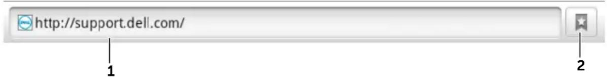 DELL Streak 5 - So verwenden Sie die Browser-Steuerungsleiste - 1