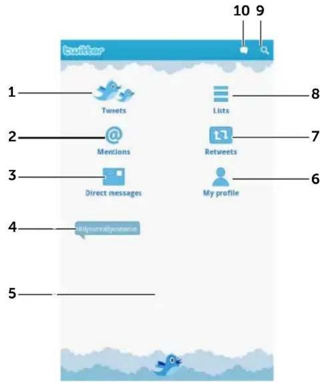 DELL Streak 5 - So melden Sie sich bei Twitter an - 1