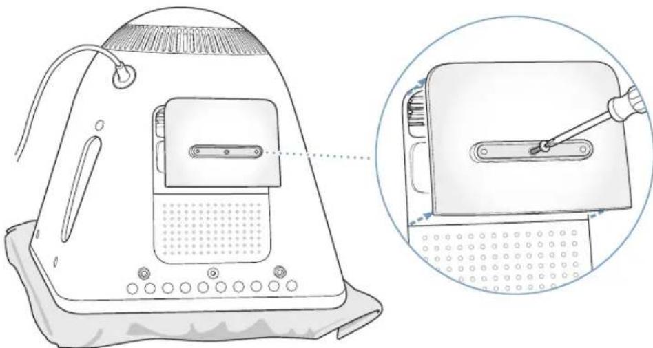 APPLE eMac - Gehen Sie wie folgt vor, um den Arbeitsspeicher zu erweitern: - 2