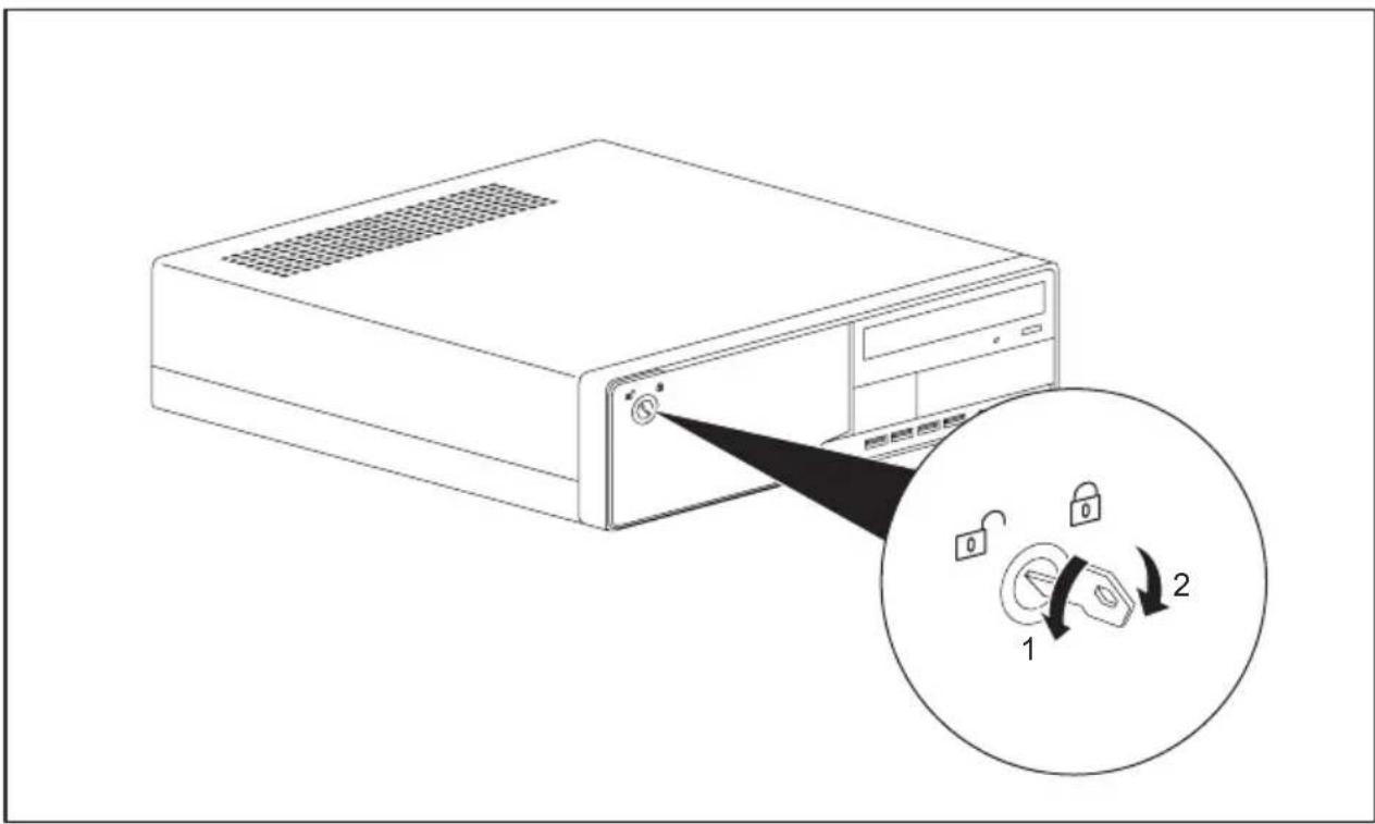 FUJITSU Esprimo E705 - Gehäusemechanischverriegeln(optional) - 1