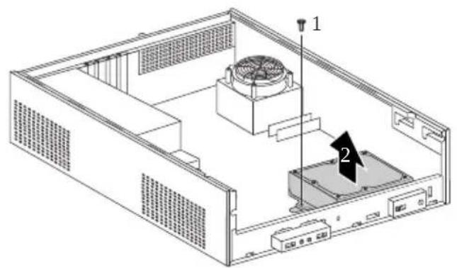 FUJITSU Esprimo E3721 - Festplattenkäfig ausbauen - 1