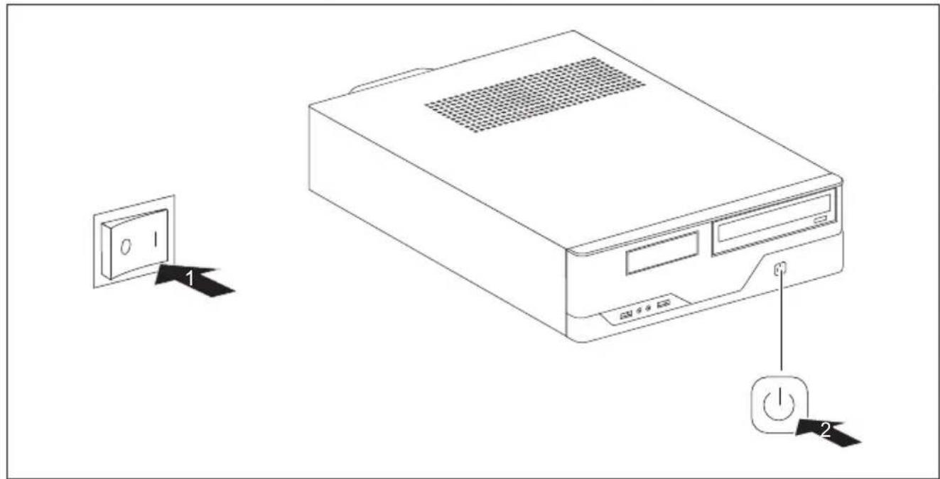 FUJITSU Esprimo E3721 - BildschirmundGeräteinschalten - 3
