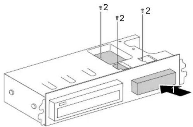 FUJITSU Esprimo E3721 - Bedienbares3 1/2 Zoll-Laufwerk(DiskettenlaufwerkoderMulticard-Leser) odereinnichtbedienbares3 1/2 Zoll-Laufwerk(Festplatte)einbauen - 1