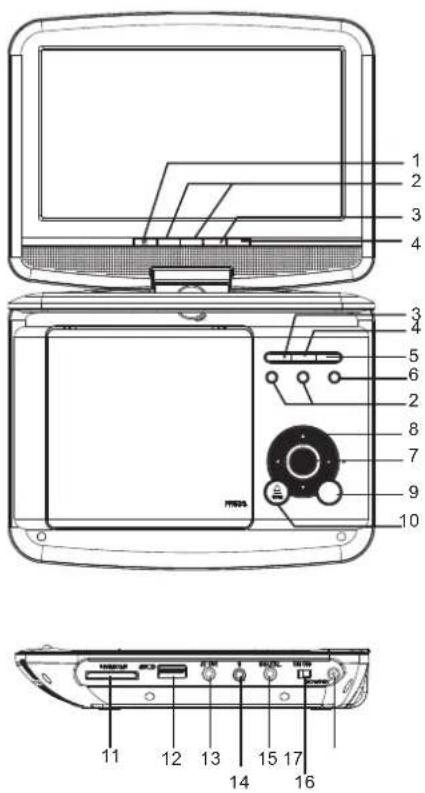 DENVER MT-980 - Bedienelemente und Funktionen - 1