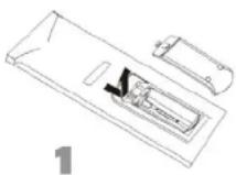DENVER MT-766 - Einsetzen der Batterien - 1