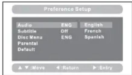 Nextbase SDV48-AC - Preference Setup Page - 1