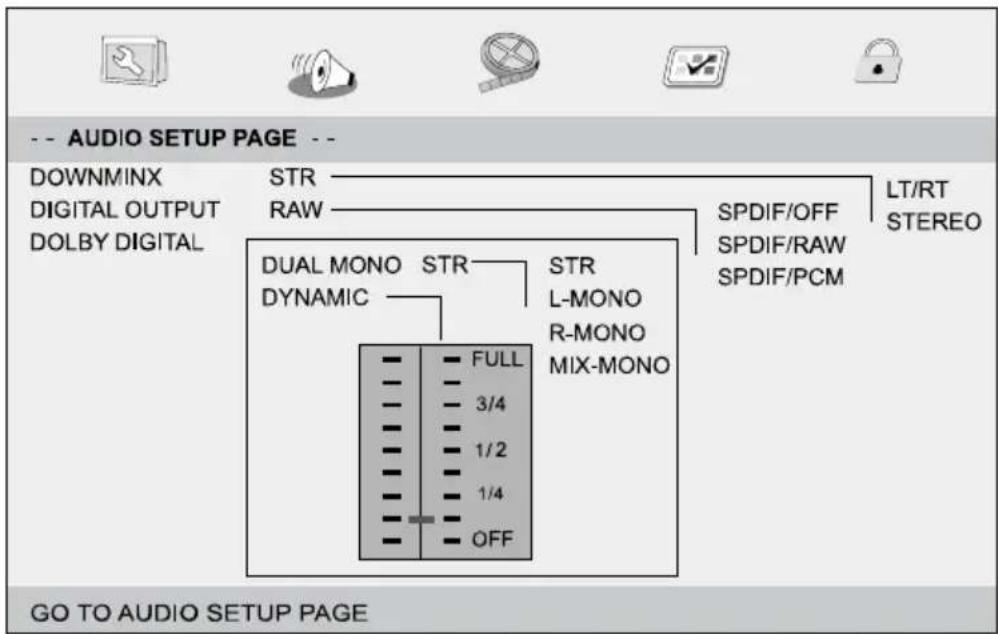 Jay-Tech PD12307 - AUDIO SETUP PAGE (AUDIO-EINRICHTUNGSSEITE) - 1