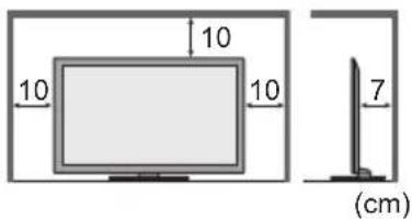 PANASONIC Viera TX-P55ST50J - Für einen zur Wärmeabfuhr ausreichenden Freiraum im Umfeld des Gerätes sorgen - 1