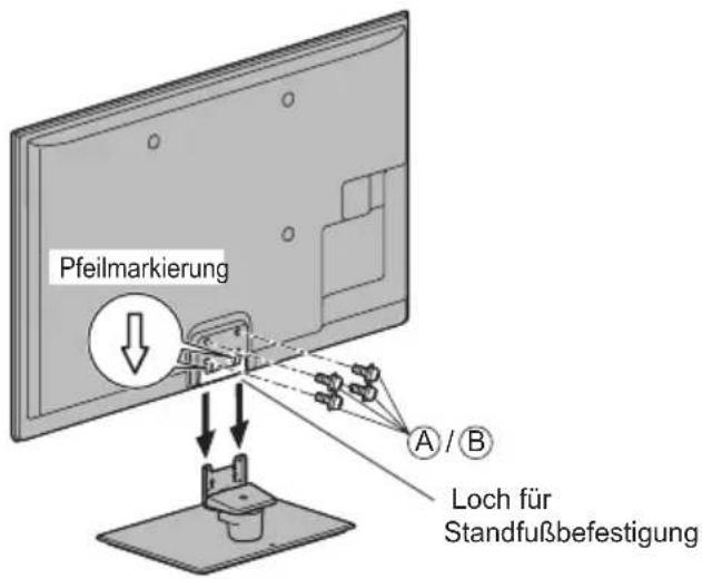 PANASONIC Viera TX-P55ST50J - Befestigen des Fernsehers - 1
