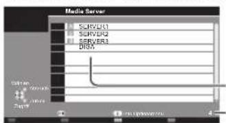 PANASONIC Viera TX-P55ST50J - Wählen Sie einen der Media Server, auf den Sie zugreifen möchten - 1