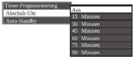 PANASONIC Viera TX-P55ST50J - Wählen Sie [Abschalt-Uhr] aus und nehmen Sie die Zeiteinstellung in 15-Minuten-Schritten vor - 1