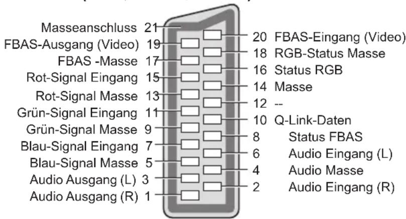PANASONIC Viera TX-P55ST50J - AV1 SCART-Anschluss (RGB, VIDEO, Q-Link) - 1