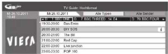 PANASONIC Viera TX-P50STW50 - Rufen Sie den Programmassistenten auf - 3