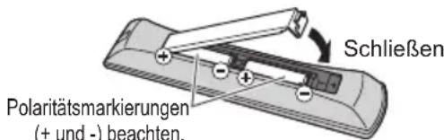 PANASONIC Viera TX-P50STW50 - Einlegen/Entfernen der Batterien der Fernbedienung - 2