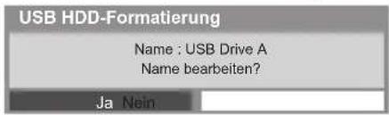 PANASONIC Viera TX-P42STW50 - Bearbeiten des USB-Festplattennamens - 1