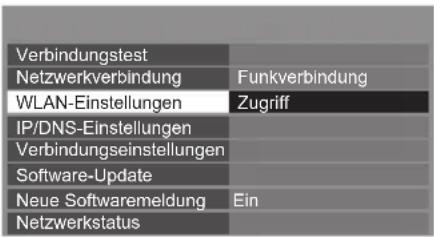 PANASONIC Viera TX-P42STW50 - Wählen Sie [WLAN-Einstellungen] - 1