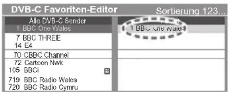 PANASONIC Viera TX-P42ST50J - Auflisten der DVB-Favoriten-Programme [Favoriten bearbeiten] - 11