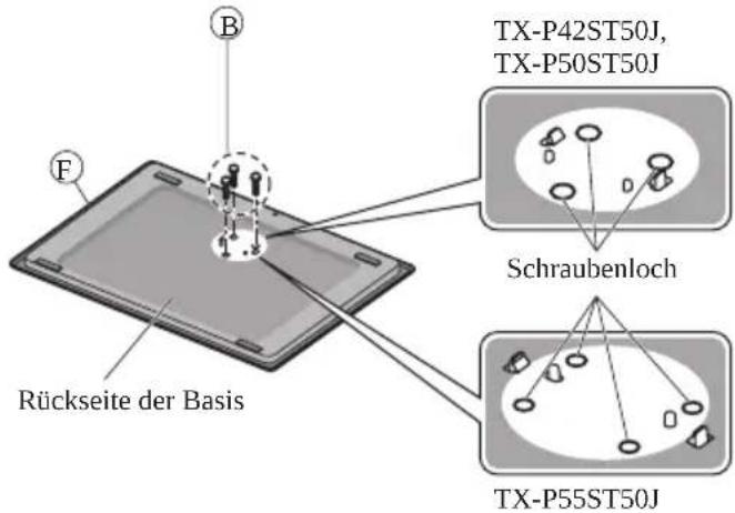 PANASONIC Viera TX-P42ST50J - ■ Zusammenbau des Standfußes - 2