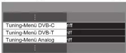 PANASONIC Viera TX-P42ST50J - Wählen Sie [Tuning-Menü DVB-C], [Tuning-Menü DVB-T] oder [Tuning-Menü Analog] - 1