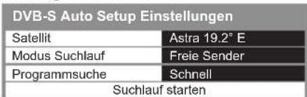PANASONIC Viera TX-P42ST50J - Stellen Sie den gewünschten Satelliten, Suchlaufmodus und Programmsuch-Modus ein - 1