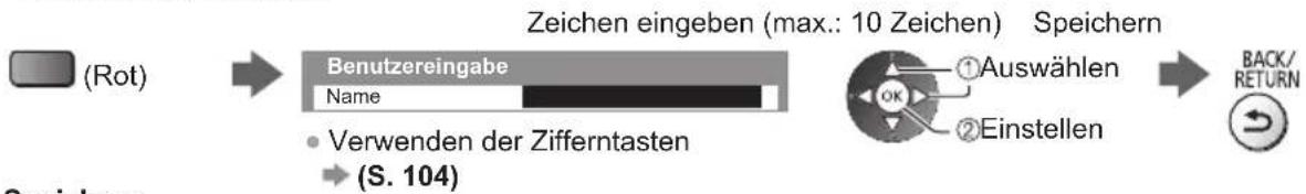 PANASONIC Viera TX-P42ST50J - Während sich der Cursor im Favoritenfeld befindet, können Sie es editieren - 2