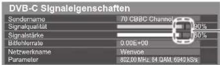 PANASONIC Viera TX-P42ST50J - DVB-Signal überprüfen [Signaleigenschaften] - 2