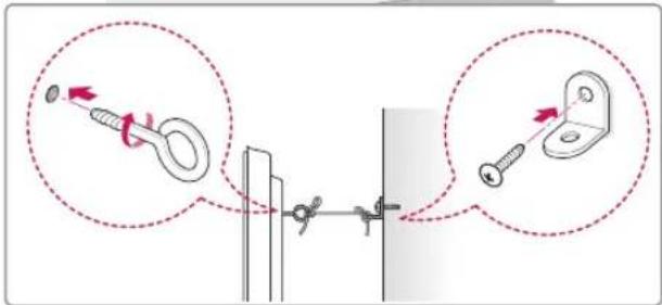 LG 37LP631H - Securing the TV to a wall - 2