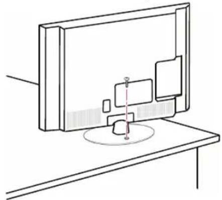 LG 37LP631H - Securing the TV to a table - 1