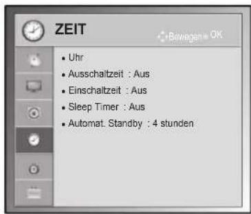 LG 37LK455 - Einstellungen im Menü ZEIT - 1