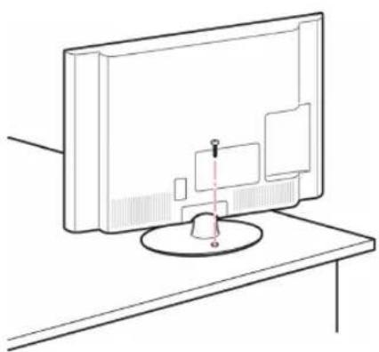 LG 32LV450U - Securing the TV to a table - 1