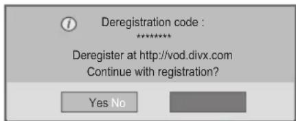 LG 32LV355U - DivX® VOD Deregistration - 1
