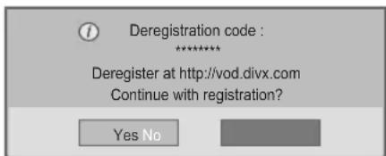 LG 32LV369C - DivX® VOD Deregistration - 1
