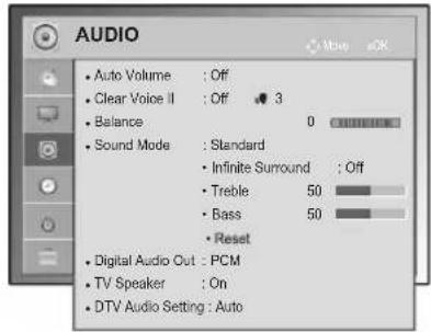 LG 32LV369C - AUDIO settings - 1