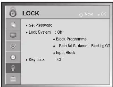 LG 32LV3551 - LOCK settings - 1