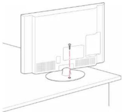 LG 32LP632H - Befestigen des TV-Gerätes an einem Tisch - 1