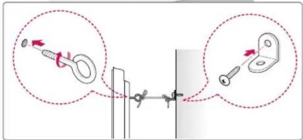 LG 32LP631H - Securing the TV to a wall - 2