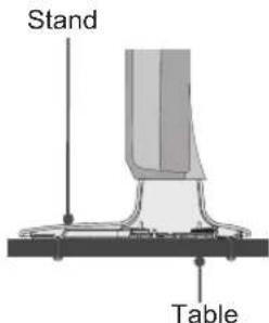 LG 32LP631H - Attaching the TV to a table - 2