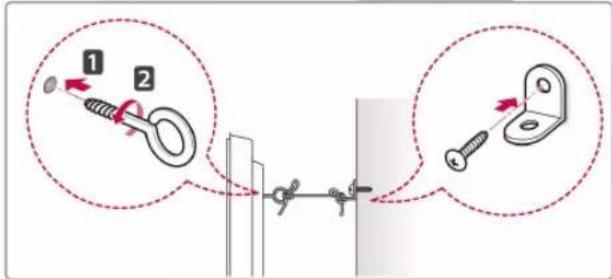 LG 32LK469C - Securing the TV to a wall - 2