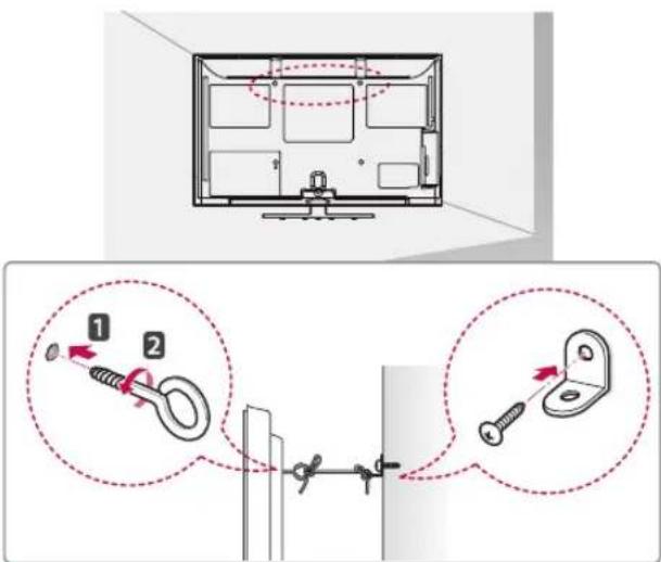 LG 32LK335C - Securing the TV to a wall - 1