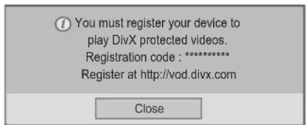 LG 32LK335C - Registering the DivX code - 1