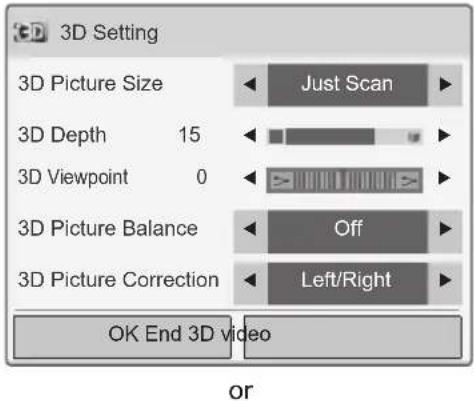 LG 32LK335C - Using 3D quick menu option - 1