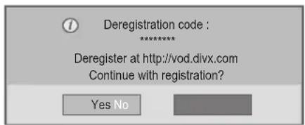 LG 32LK335C - Deactivating the DivX feature - 1