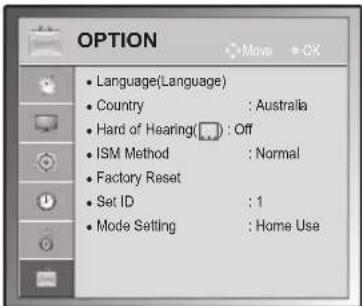 LG 32LK335C - OPTION settings - 1