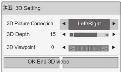 LG 32LK335C - Using 3D quick menu option - 2