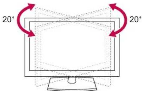 LG 32LK331 - Adjusting the angle of the TV to suit view - 1
