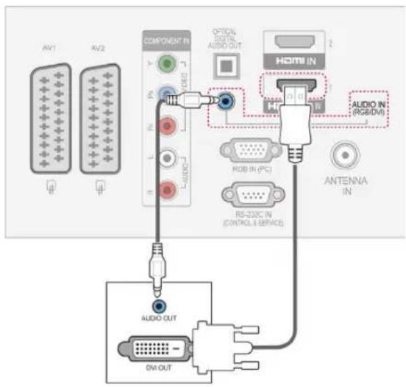 LG 32LK330A - DVI to HDMI connection - 1