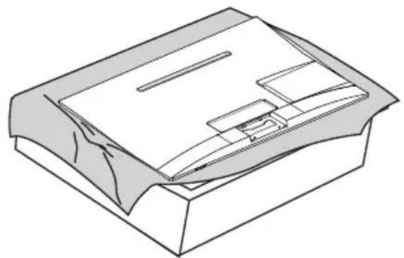 LG 27MT46 - Anbringen des Standfußes - 1