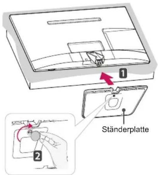 LG 27MT46 - Anbringen des Standfußes - 2