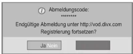 LG 26LV551A - DivX® VOD-Abmeldung - 1